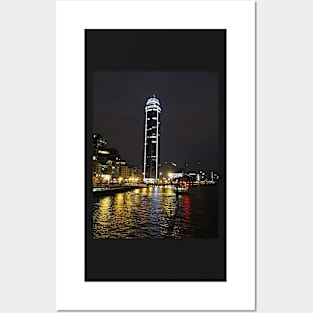 Vauxhall Tower At Night, London Posters and Art